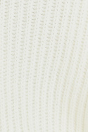 Sweter damski nietoperz gruby z półgolfem luźny ecru A389