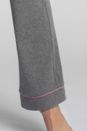 Spodnie damskie od piżamy do spania bawełniane szare LA020