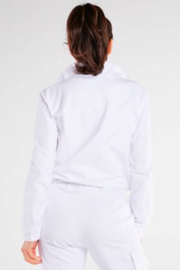 Bluza damska dresowa rozpinana bawełniana z kieszeniami biała M246