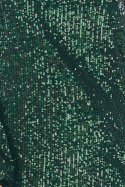Sukienka cekinowa midi i mini z długim rękawem zielona A398