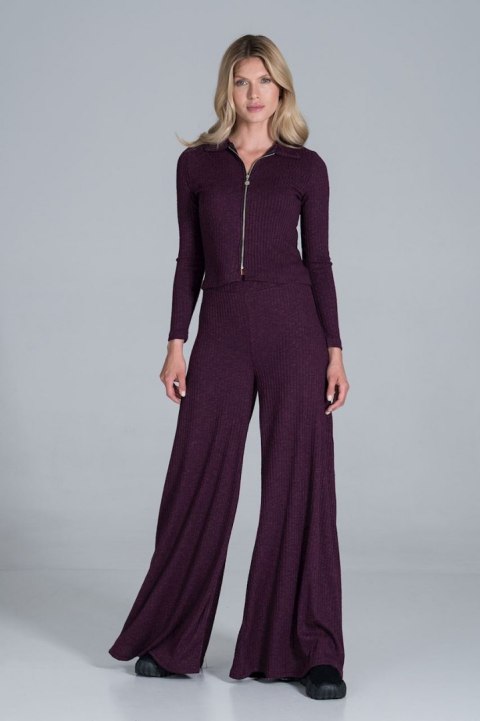 Bluza damska krótka rozpinana lejąca z wiskozą fioletowa M823 Bluza damska krótka rozpinana lejąca z wiskozą fioletowa M823