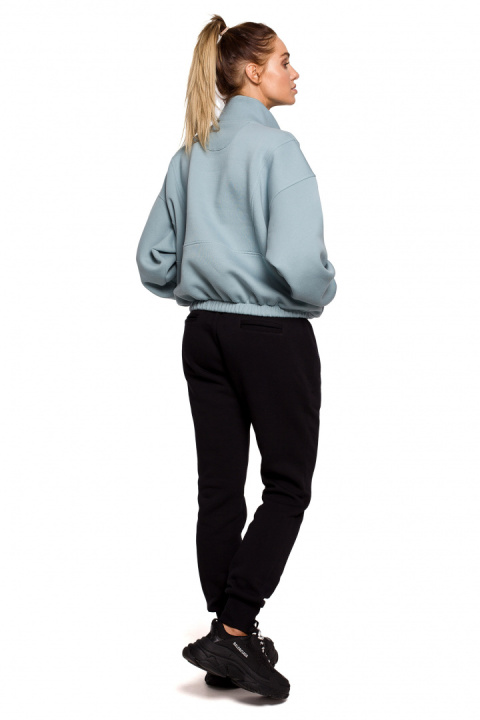 Bluza damska luźna rozpinana z kołnierzem i gumą agawa me616 Bluza damska luźna rozpinana z kołnierzem i gumą agawa me616