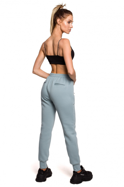 Spodnie damskie dresowe joggery dzianinowe z gumą agawa me617 Spodnie damskie dresowe joggery dzianinowe z gumą agawa me617