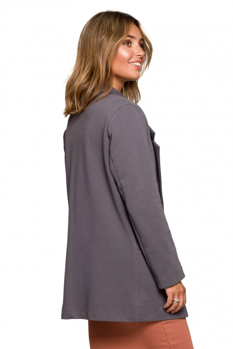 Żakiet damski boyfriend oversize luźny dresowy antracytowy B211 Żakiet damski boyfriend oversize luźny dresowy antracytowy B211