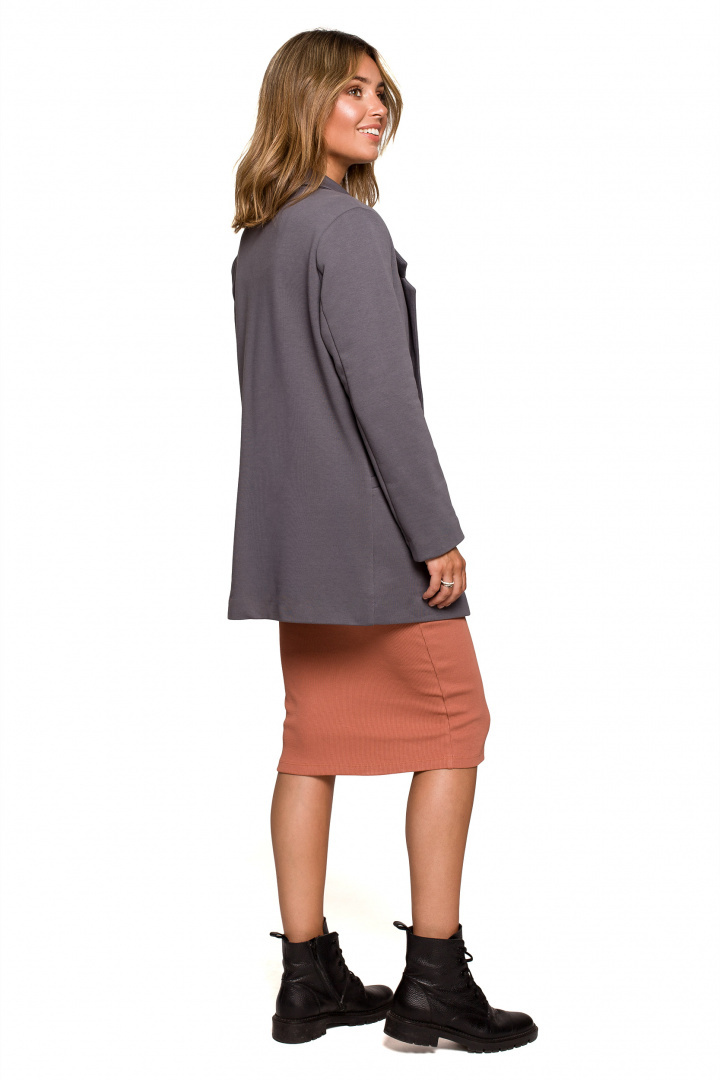 Żakiet damski boyfriend oversize luźny dresowy antracytowy B211 Żakiet damski boyfriend oversize luźny dresowy antracytowy B211