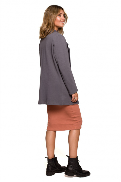 Żakiet damski boyfriend oversize luźny dresowy antracytowy B211 Żakiet damski boyfriend oversize luźny dresowy antracytowy B211