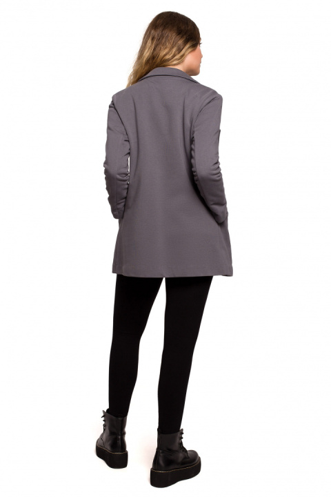 Żakiet damski boyfriend oversize luźny dresowy antracytowy B211 Żakiet damski boyfriend oversize luźny dresowy antracytowy B211