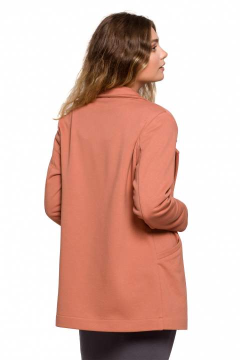 Żakiet damski boyfriend oversize luźny dresowy ceglasty B211 Żakiet damski boyfriend oversize luźny dresowy ceglasty B211