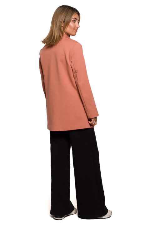 Żakiet damski boyfriend oversize luźny dresowy ceglasty B211 Żakiet damski boyfriend oversize luźny dresowy ceglasty B211