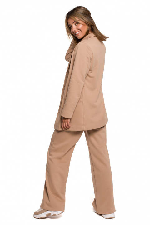 Żakiet damski boyfriend oversize luźny dresowy orzechowy B211 Żakiet damski boyfriend oversize luźny dresowy orzechowy B211