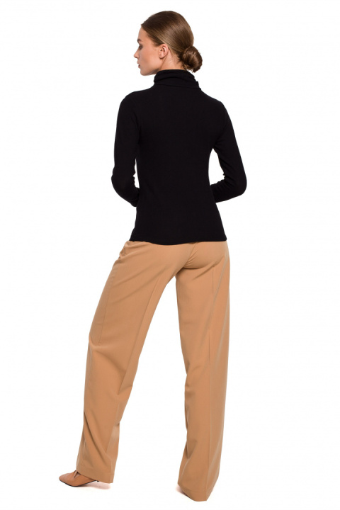 Golf damski z dzianiny sweterkowej bawełniany czarny S278 Golf damski z dzianiny sweterkowej bawełniany czarny S278