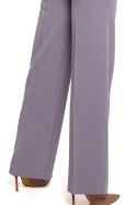 Spodnie damskie eleganckie proste nogawki na kant gołębie K114