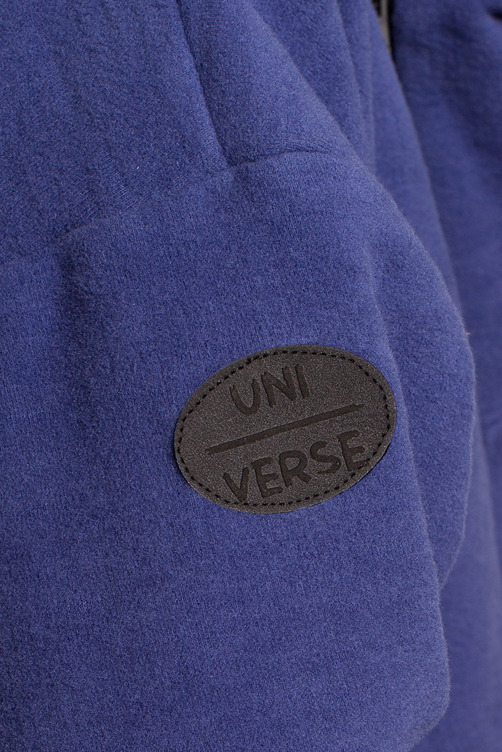 Bluza damska oversize długa rozpinana z kapturem indygo B203 Bluza damska oversize długa rozpinana z kapturem indygo B203
