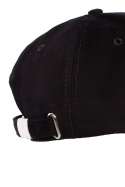 Czapka z daszkiem bawełniana haft z przodu czarna me625