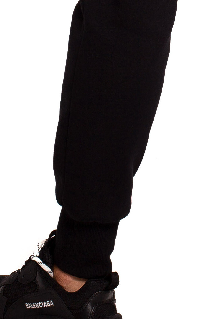 Spodnie damskie dresowe joggery dzianinowe z gumą czarne me617