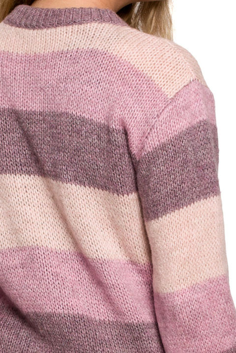 Sweter damski w kolorowe paski do bioder wielokolorowy m3 BK071 Sweter damski w kolorowe paski do bioder wielokolorowy m3 BK071