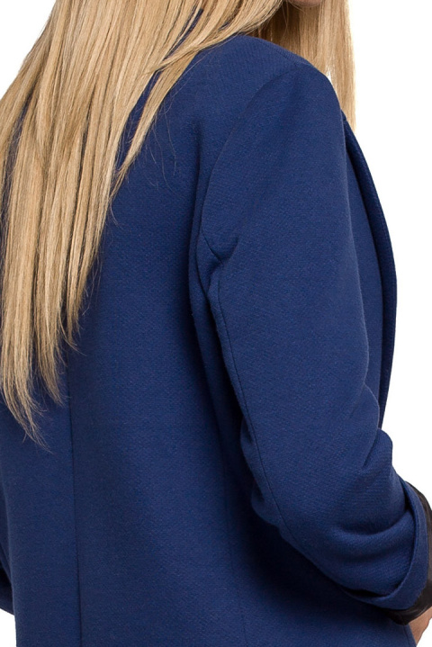 Żakiet damski boyfriend dzianinowy oversize bez zapięcia atramentowy me612 Żakiet damski boyfriend dzianinowy oversize bez zapięcia atramentowy me612