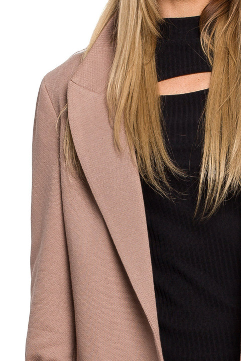 Żakiet damski boyfriend dzianinowy oversize bez zapięcia cappuccino me612 Żakiet damski boyfriend dzianinowy oversize bez zapięcia cappuccino me612