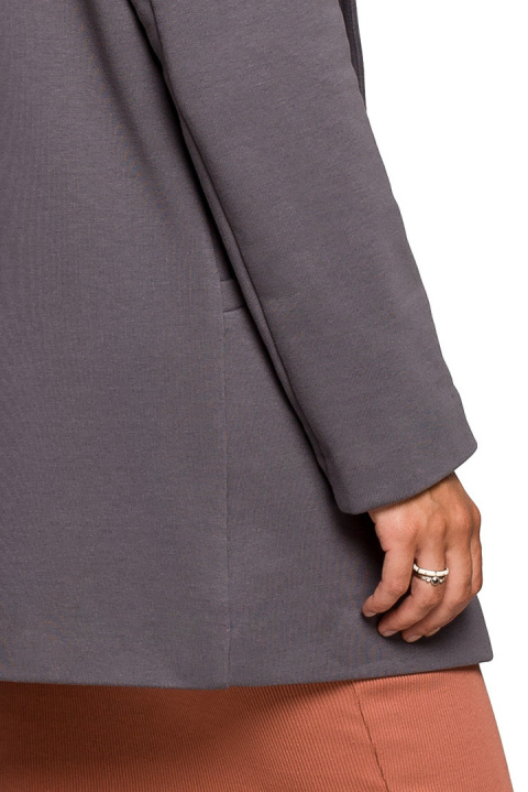 Żakiet damski boyfriend oversize luźny dresowy antracytowy B211 Żakiet damski boyfriend oversize luźny dresowy antracytowy B211