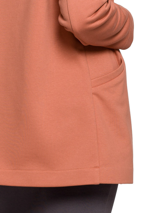 Żakiet damski boyfriend oversize luźny dresowy ceglasty B211 Żakiet damski boyfriend oversize luźny dresowy ceglasty B211