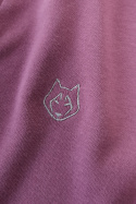 Koszulka damska nocna do spania z guzikami bawełniana wrzosowa LA070
