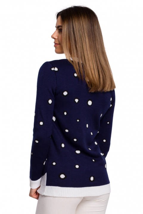 Sweter dasmki świąteczny z pingwinem granatowy MXS06 Sweter dasmki świąteczny z pingwinem granatowy MXS06