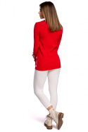 Sweter damski świąteczny z reniferem czerwony MXS04