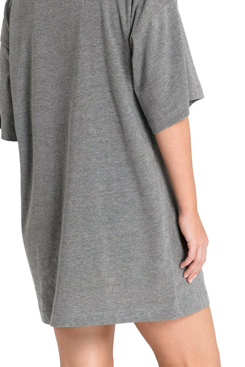 Damska koszulka nocna dzienna bawełniana oversize szara LA068 Damska koszulka nocna dzienna bawełniana oversize szara LA068