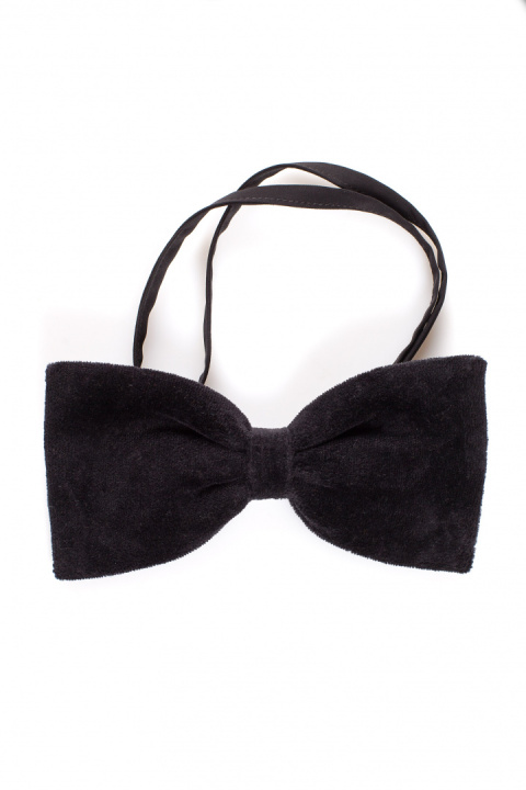 Elegancka mucha damska welurowa czarna me663 Elegancka mucha damska welurowa czarna me663