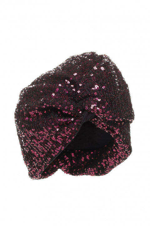 Turban damski czapka w cekiny do włosów wino me660 Turban damski czapka w cekiny do włosów wino me660