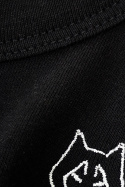Bluzka damska bokserka dzianinowa bawełniana z haftem czarna LA089