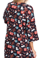Koszula damska nocna do spania bawełniana z motywem zimowym m1 LA095
