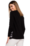 Sweter damski świąteczny z reniferem czarny MXS04