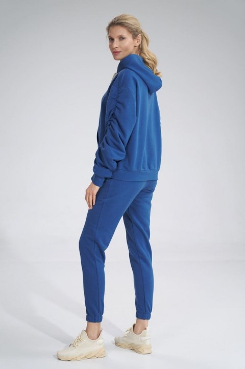 Bluza dmaska dresowa z kapturem i kieszenią gruba bawełna niebieska M801 Bluza dmaska dresowa z kapturem i kieszenią gruba bawełna niebieska M801