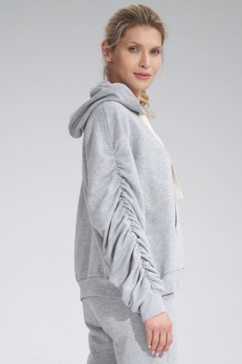 Bluza dmaska dresowa z kapturem i kieszenią gruba bawełna szara M801 Bluza dmaska dresowa z kapturem i kieszenią gruba bawełna szara M801