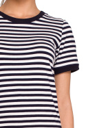 Bluzka damska t-shirt marynarskie paski wiskoza krótki rękaw m2 S304
