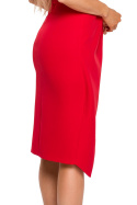 Sukienka gorsetowa warstwowa z odkrytymi ramionami czerwona me666