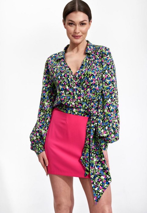 Bluzka damska elegancka kopertowa dekolt V długi rękaw wzór 137 M868 Bluzka damska elegancka kopertowa dekolt V długi rękaw wzór 137 M868