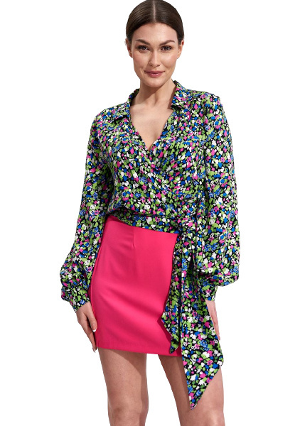 Bluzka damska elegancka kopertowa dekolt V długi rękaw wzór 137 M868 Bluzka damska elegancka kopertowa dekolt V długi rękaw wzór 137 M868