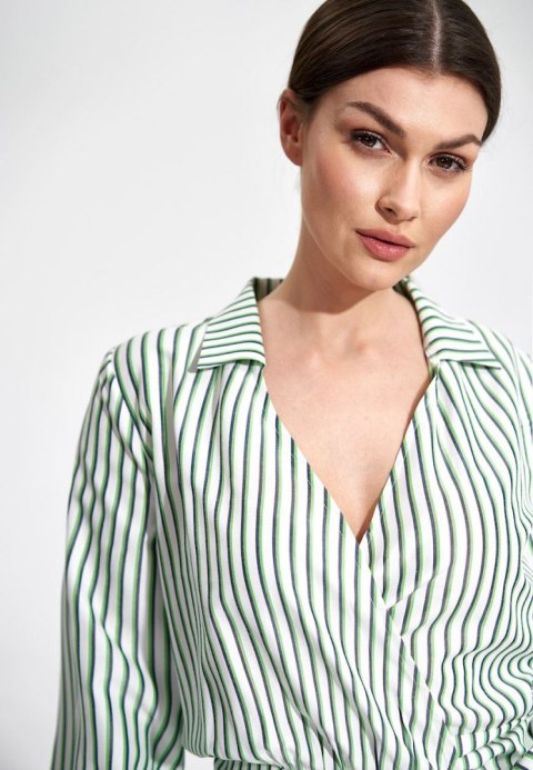 Bluzka damska elegancka kopertowa dekolt V długi rękaw wzór 141 M868 Bluzka damska elegancka kopertowa dekolt V długi rękaw wzór 141 M868