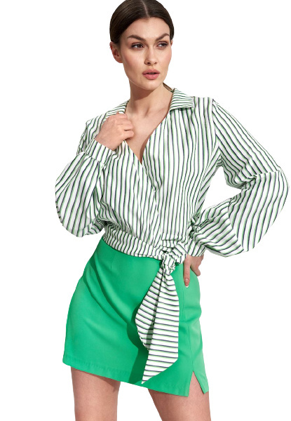 Bluzka damska elegancka kopertowa dekolt V długi rękaw wzór 141 M868 Bluzka damska elegancka kopertowa dekolt V długi rękaw wzór 141 M868