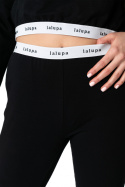 Spodnie damskie dresowe joggery z gumką w pasie czarne LA102