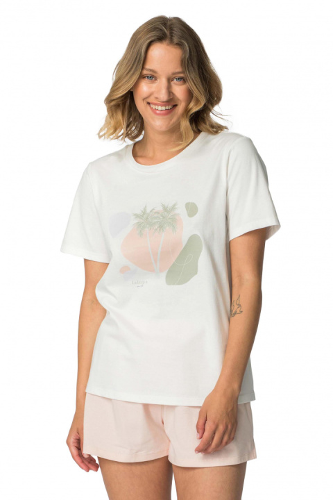 T-shirt damski koszulka z krótkim rękawem z nadrukiem m1 LA108 T-shirt damski koszulka z krótkim rękawem z nadrukiem m1 LA108