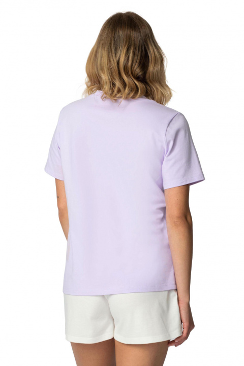 T-shirt damski koszulka z krótkim rękawem bawełniana wrzosowy LA109 T-shirt damski koszulka z krótkim rękawem bawełniana wrzosowy LA109