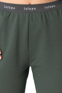 Spodnie damskie dresowe joggery z gumką w pasie oliwkowe LA102