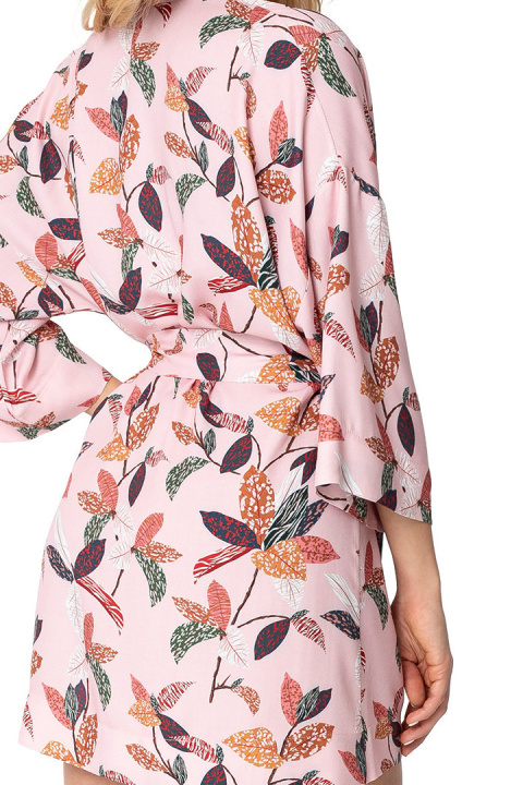 Szlafrok damski krótki kimono z wiskozy z nadrukiem m1 LA106 Szlafrok damski krótki kimono z wiskozy z nadrukiem m1 LA106