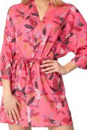 Szlafrok damski krótki kimono z wiskozy z nadrukiem m2 LA106
