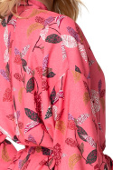 Szlafrok damski krótki kimono z wiskozy z nadrukiem m2 LA106