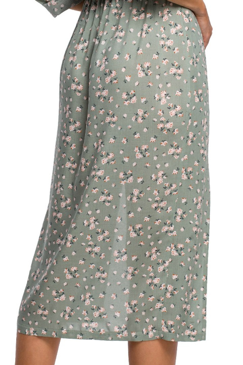Elegancka sukienka z wiskozy odcinana w pasie rękaw 3/4 XL m7 me519 Elegancka sukienka z wiskozy odcinana w pasie rękaw 3/4 XL m7 me519