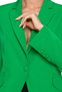 Żakiet damski frak taliowany zapinany na jeden guzik zielony me701